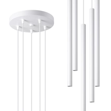 Πολύφωτο με συρματόσχοινο PASTELO 5xG9/8W/230V λευκό