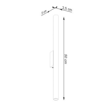 Φωτιστικό τοίχου PASTELO 2xG9/8W/230V λευκό