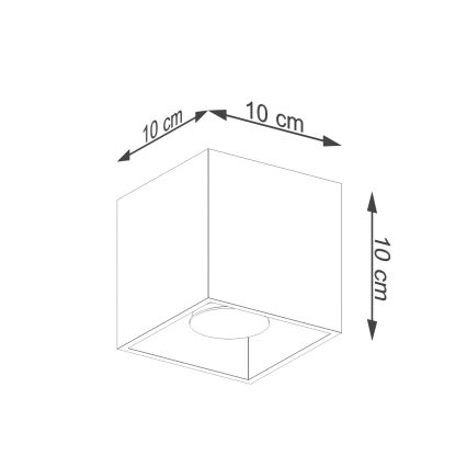 Φωτιστικό σποτ QUAD 1xGU10/10W/230V χρυσαφί