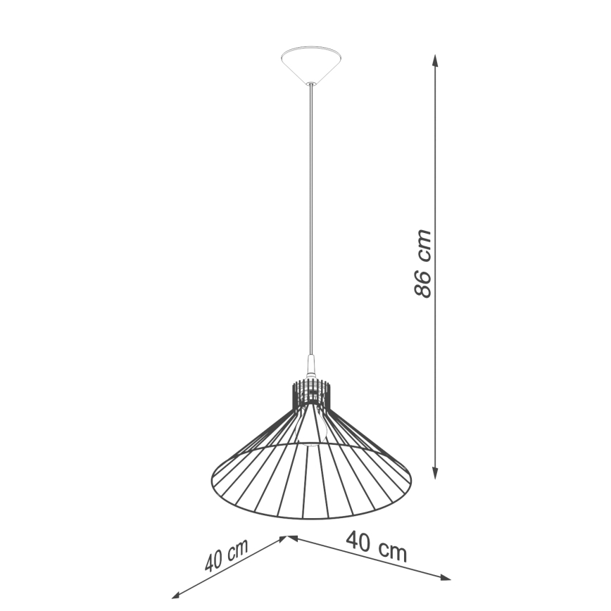 Πολύφωτο με συρματόσχοινο EDA 1xE27/15W/230V μαύρο