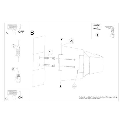 Επιτοίχιο φωτιστικό TONI 1xG9/8W/230V μαύρο