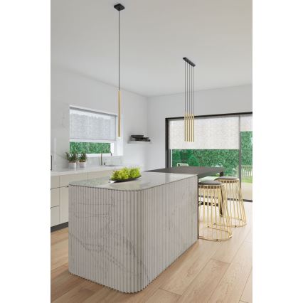 Πολύφωτο με συρματόσχοινο PASTELO 5xG9/8W/230V χρυσαφί