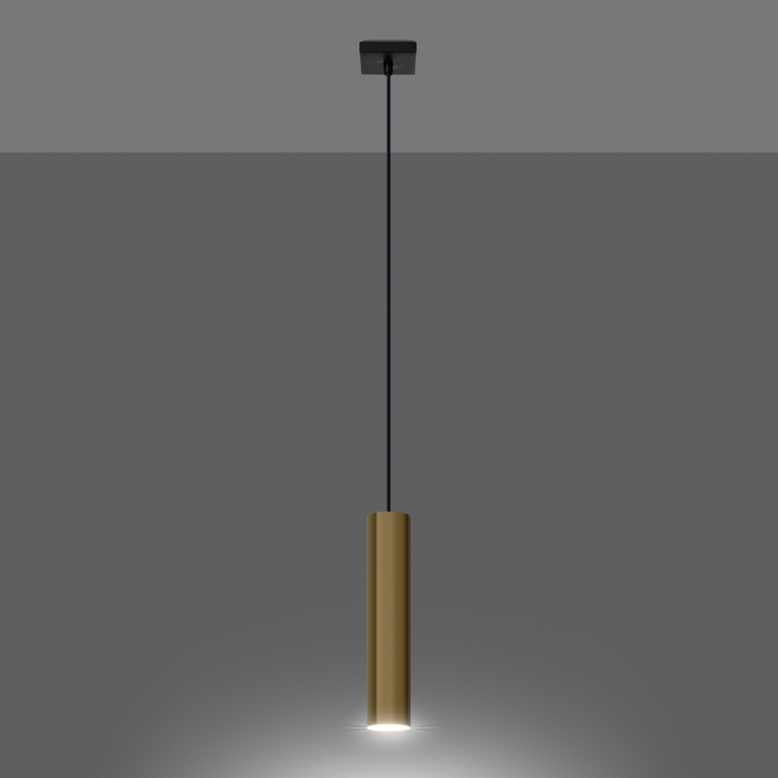 Πολύφωτο με συρματόσχοινο LAGOS 1xGU10/10W/230V χρυσαφί