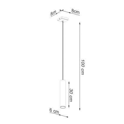 Πολύφωτο με συρματόσχοινο LAGOS 1xGU10/10W/230V χρυσαφί