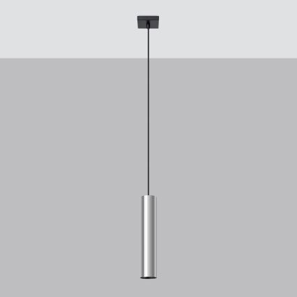 Κρεμαστό φωτιστικό οροφής LAGOS 1xGU10/10W/230V γυαλιστερό χρώμιο