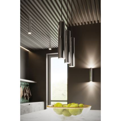 Κρεμαστό φωτιστικό οροφής LAGOS 1xGU10/10W/230V γυαλιστερό χρώμιο