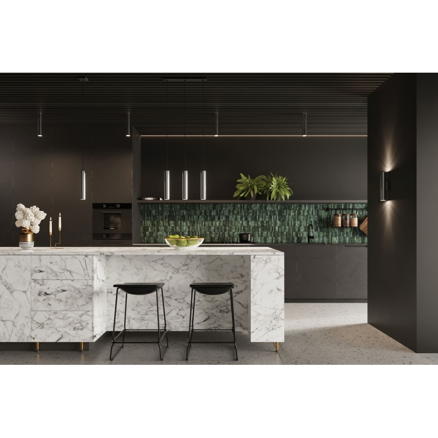 Κρεμαστό φωτιστικό οροφής LAGOS 1xGU10/10W/230V γυαλιστερό χρώμιο