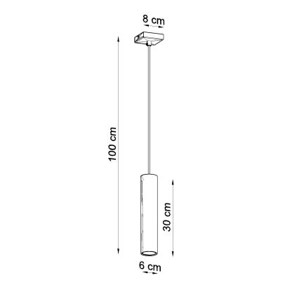Κρεμαστό φωτιστικό οροφής LAGOS 1xGU10/10W/230V γυαλιστερό χρώμιο