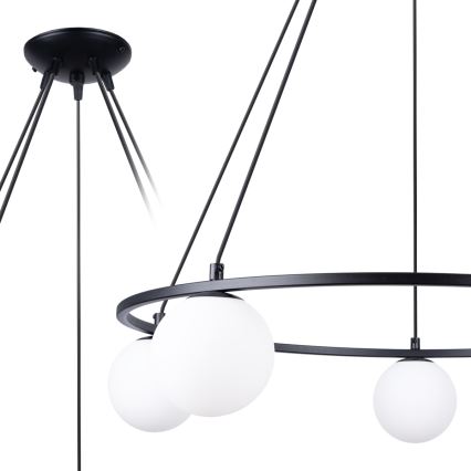 Κρεμαστό φωτιστικό οροφής YOLI 5xG9/8W/230V μαύρο