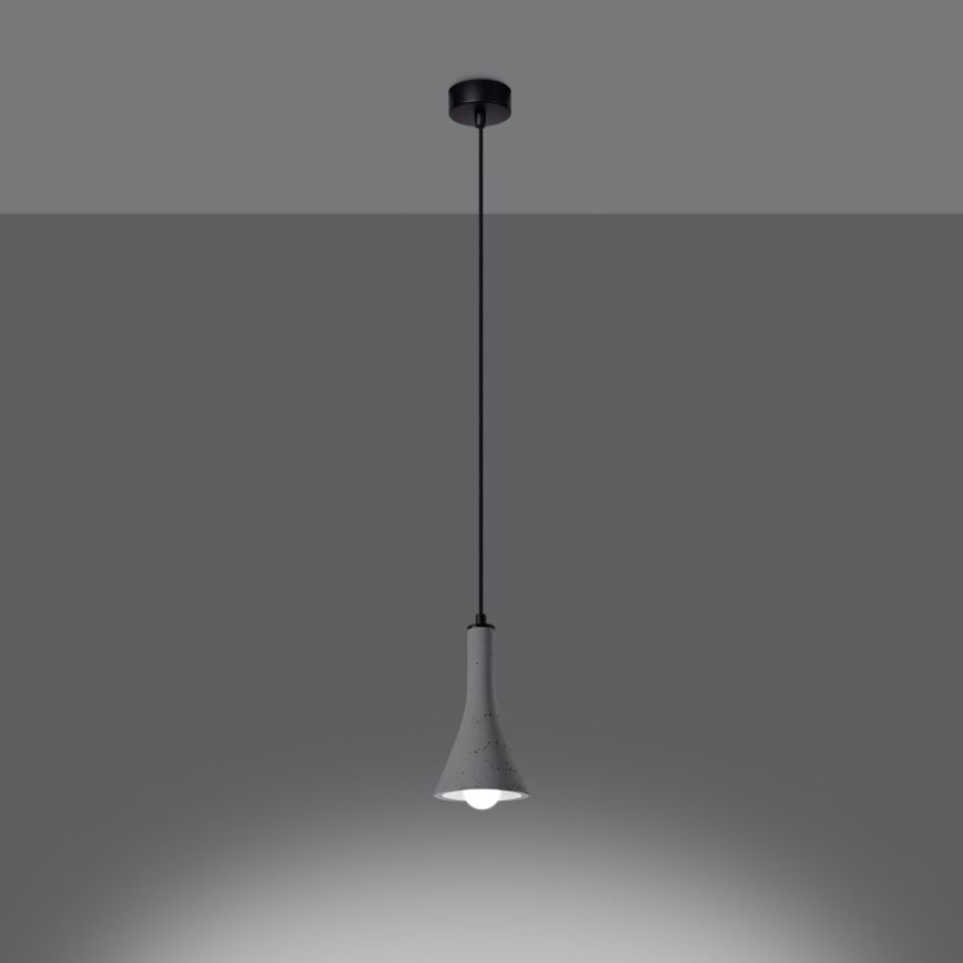 Κρεμαστό φωτιστικό οροφής REA 1xE14/12W/230V τσιμέντο