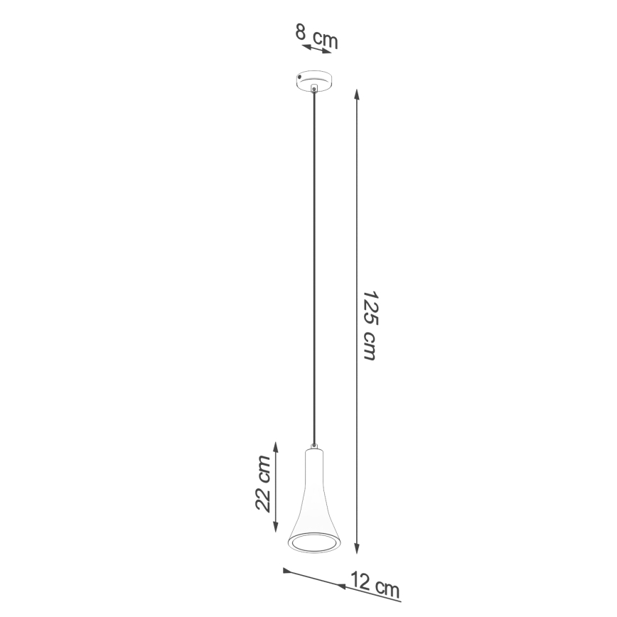 Κρεμαστό φωτιστικό οροφής REA 1xE14/12W/230V τσιμέντο