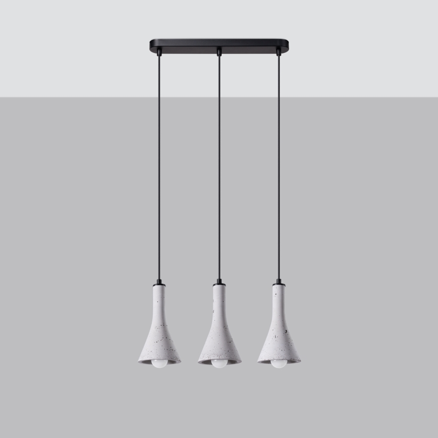 Κρεμαστό φωτιστικό οροφής ράγα REA 3xE14/12W/230V τσιμέντο