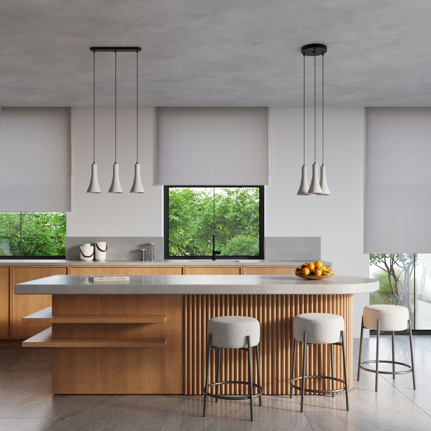 Κρεμαστό φωτιστικό οροφής ράγα REA 3xE14/12W/230V τσιμέντο