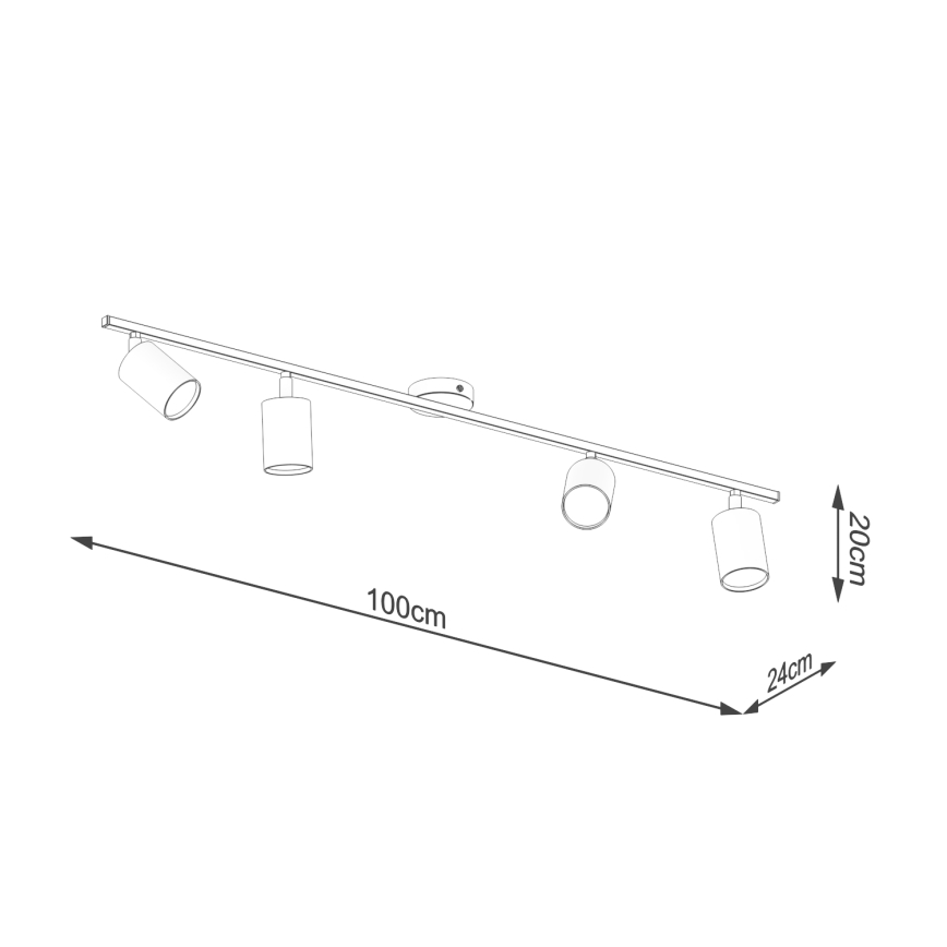Φωτιστικό σποτ LEMMI 4xGU10/10W/230V λευκό