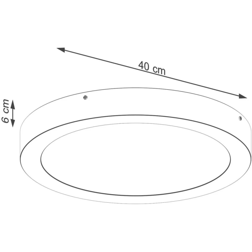 LED φωτιστικό οροφής ONYX LED/32W/230V, διάμ. 40 cm, μαύρο