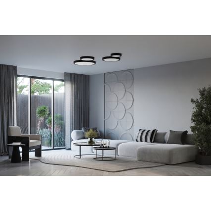 Φωτιστικό οροφής LED ONYX LED/48W/230V διάμ. 60 cm μαύρο