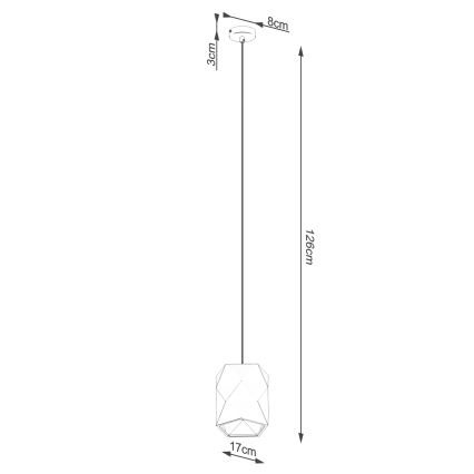 Κρεμαστό φωτιστικό οροφής GOBI 1xE27/15W/230V κεραμικό