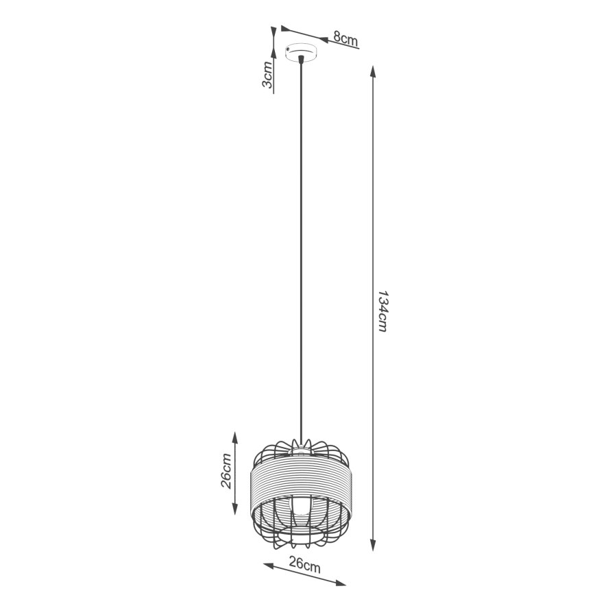 Κρεμαστό φωτιστικό οροφής FOST 1xE27/15W/230V