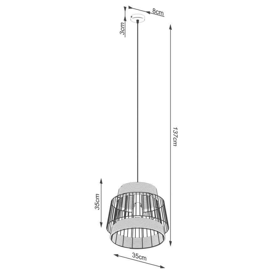 Κρεμαστό φωτιστικό οροφής BRILO 1xE27/15W/230V