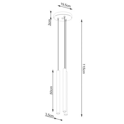 Κρεμαστό φωτιστικό οροφής PASTELO 3xG9/8W/230V οξιά