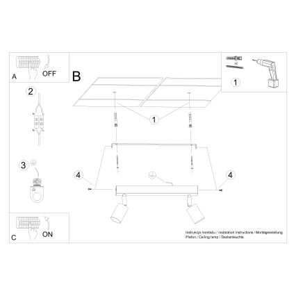 Φωτιστικό σποτ VERDO 2xGU10/10W/230V λευκό/οξιά