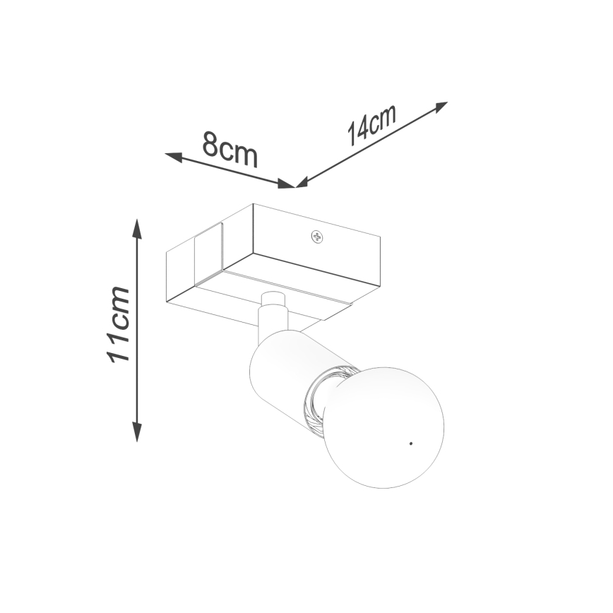 Φωτιστικό σποτ ZUCA 1xE27/15W/230V μαύρο/δρυς