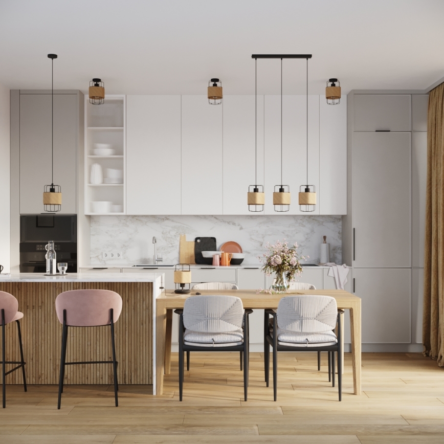 Πολύφωτο με συρματόσχοινο GIZUR 1xE27/15W/230V
