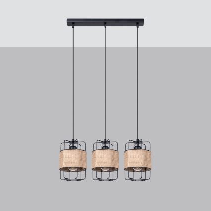 Πολύφωτο με συρματόσχοινο GIZUR 3xE27/15W/230V