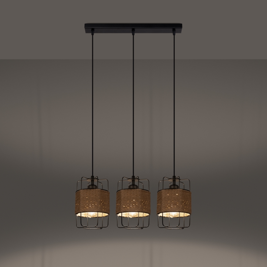 Πολύφωτο με συρματόσχοινο GIZUR 3xE27/15W/230V