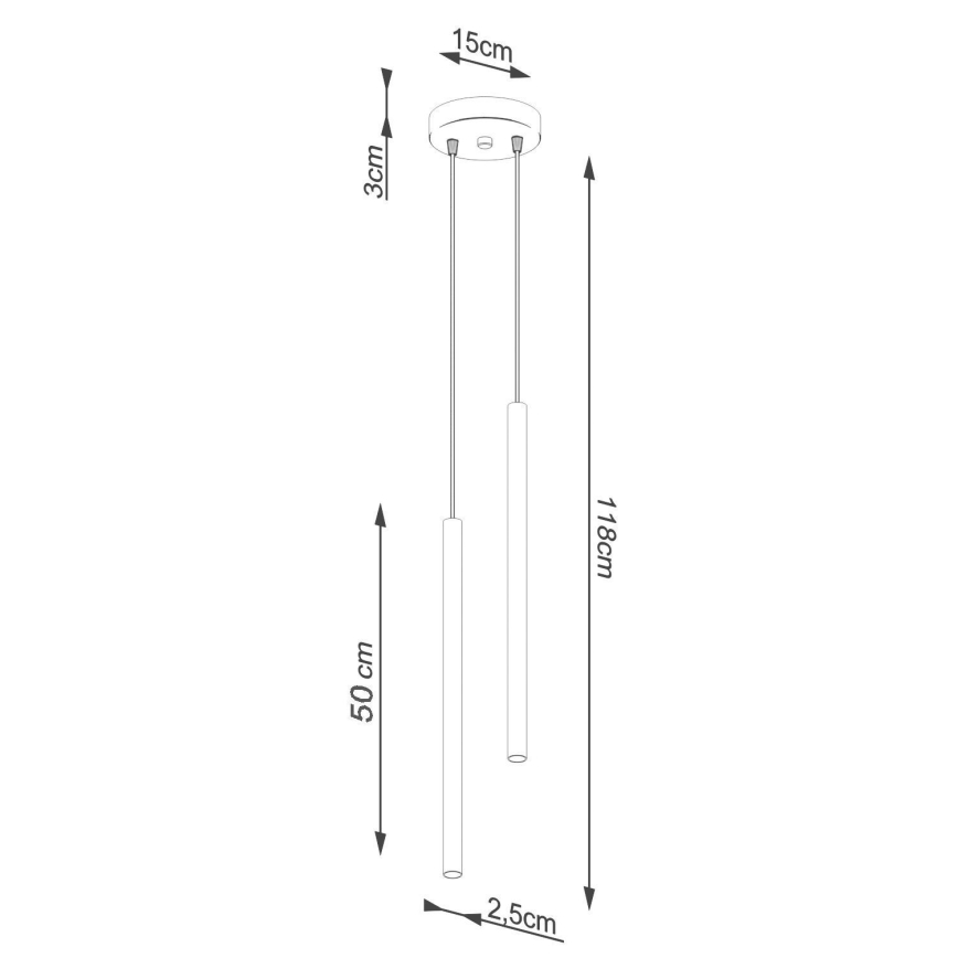 Πολύφωτο με συρματόσχοινο PASTELO 2xG9/8W/230V χρυσαφί