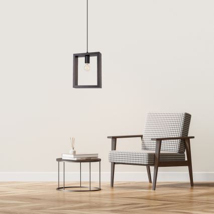 Πολύφωτο με συρματόσχοινο ARIES 1xE27/15W/230V οξιά/βέγκε