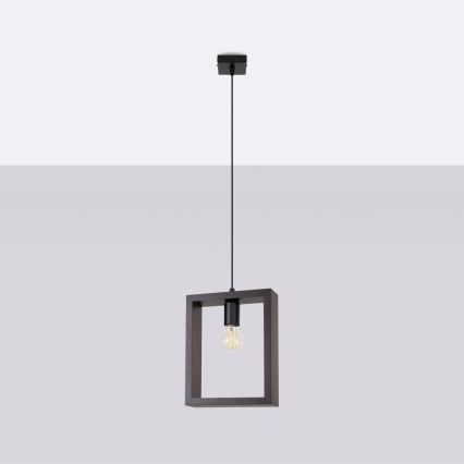 Πολύφωτο με συρματόσχοινο ARIES 1xE27/15W/230V οξιά/βέγκε