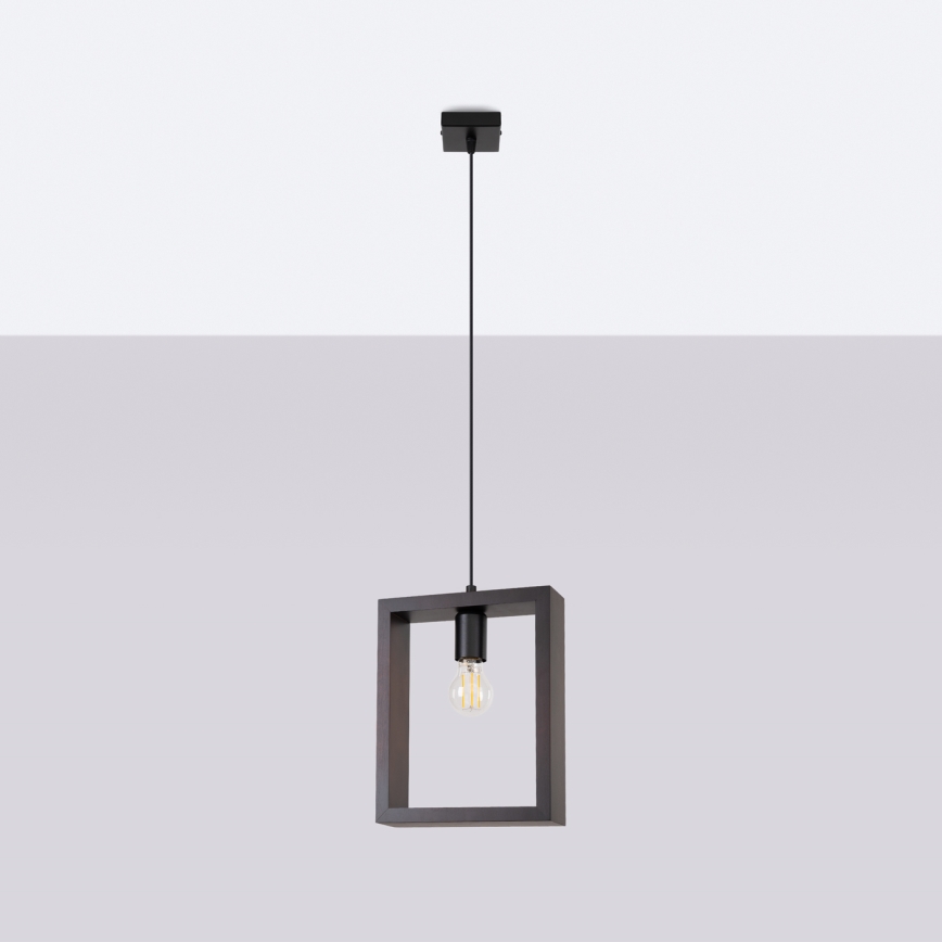 Πολύφωτο με συρματόσχοινο ARIES 1xE27/15W/230V οξιά/βέγκε