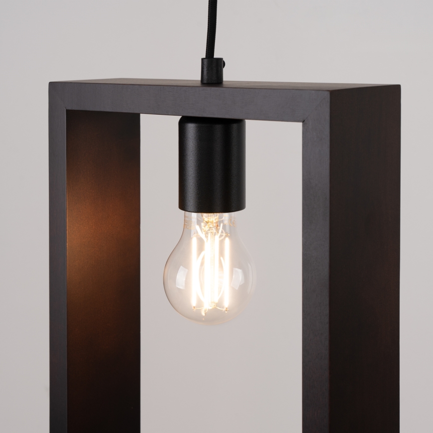 Πολύφωτο με συρματόσχοινο ARIES 1xE27/15W/230V οξιά/βέγκε