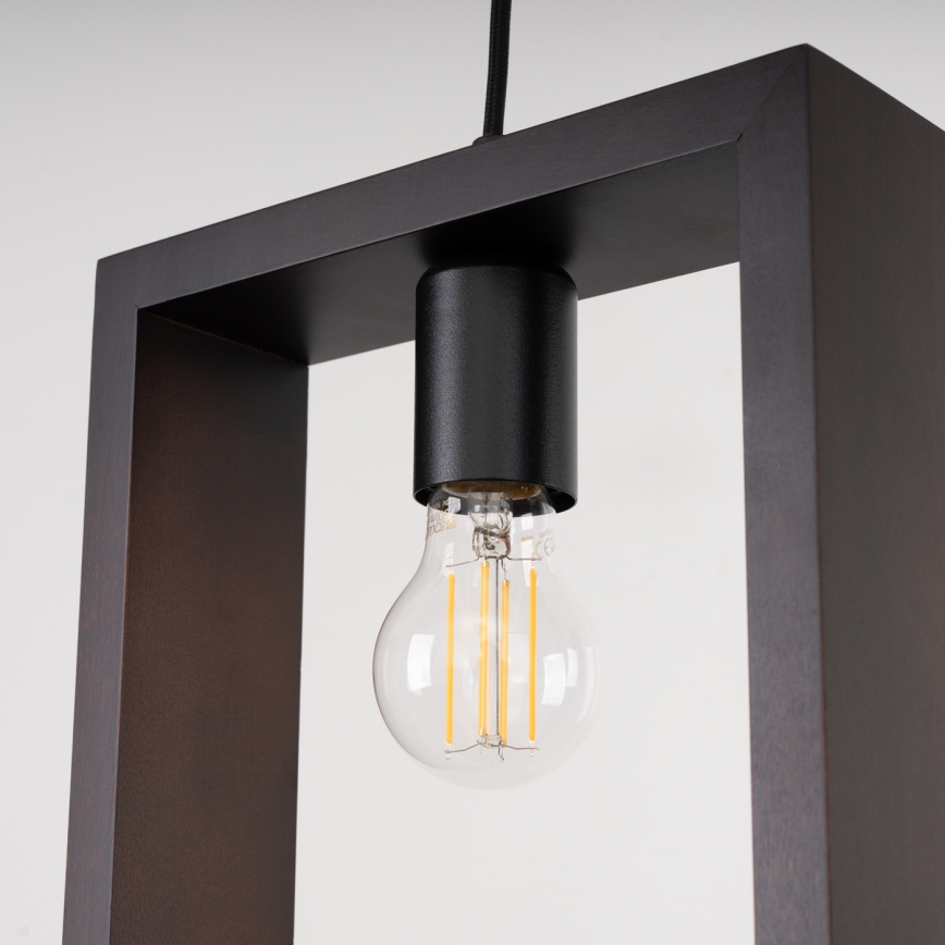 Πολύφωτο με συρματόσχοινο ARIES 1xE27/15W/230V οξιά/βέγκε