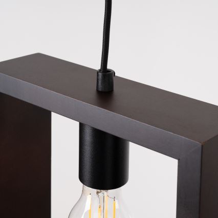 Πολύφωτο με συρματόσχοινο ARIES 1xE27/15W/230V οξιά/βέγκε