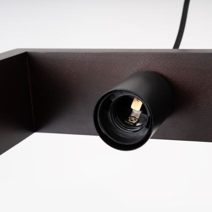 Πολύφωτο με συρματόσχοινο ARIES 1xE27/15W/230V οξιά/βέγκε