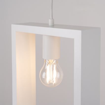 Πολύφωτο με συρματόσχοινο ARIES 1xE27/15W/230V οξιά/λευκό