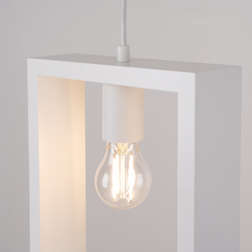 Πολύφωτο με συρματόσχοινο ARIES 1xE27/15W/230V οξιά/λευκό