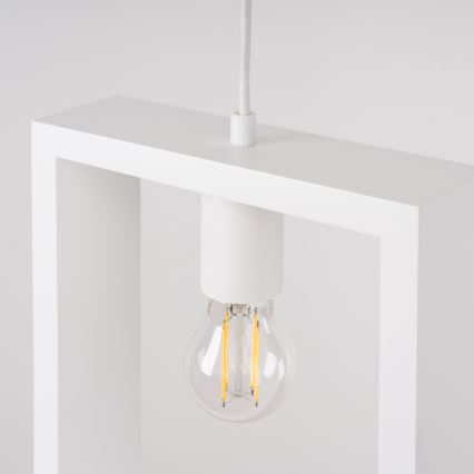 Πολύφωτο με συρματόσχοινο ARIES 1xE27/15W/230V οξιά/λευκό