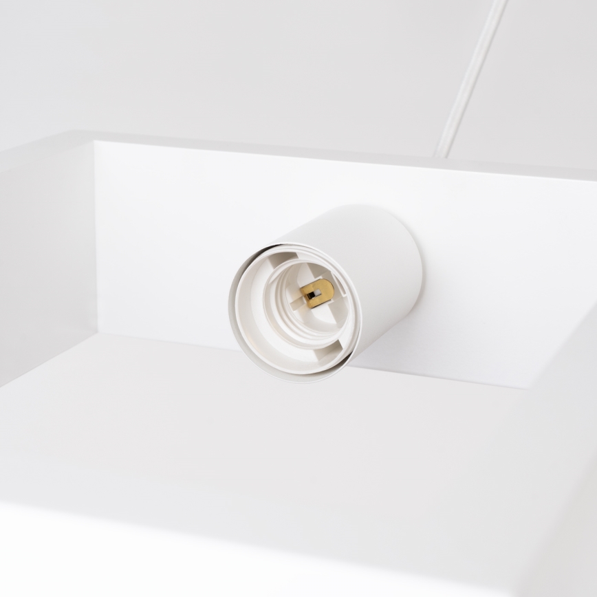 Πολύφωτο με συρματόσχοινο ARIES 1xE27/15W/230V οξιά/λευκό