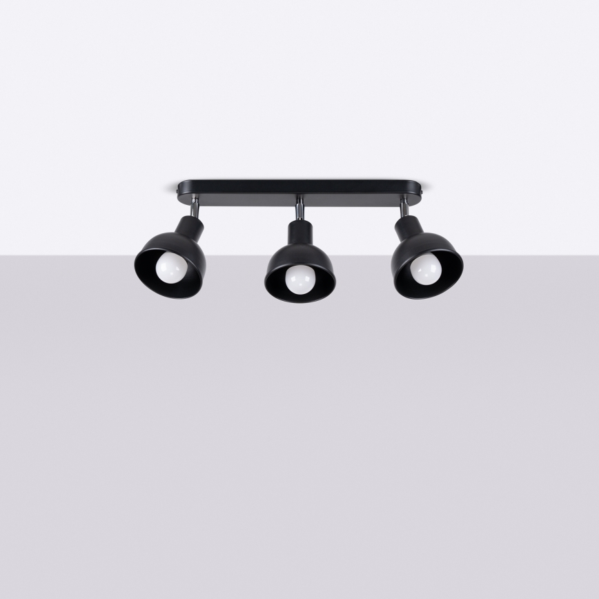 Φωτιστικό σποτ ELBA 3xE27/15W/230V μαύρο