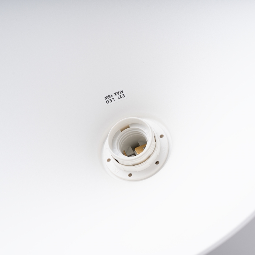 Πολύφωτο με συρματόσχοινο JAGA 1xE27/15W/230V διάμετρος 30 cm λευκό