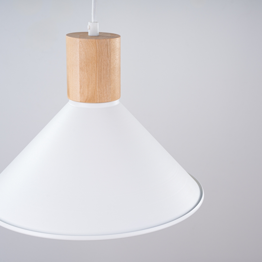 Πολύφωτο με συρματόσχοινο JAGA 1xE27/15W/230V διάμετρος 30 cm λευκό