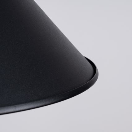 Πολύφωτο με συρματόσχοινο JAGA 1xE27/15W/230V διάμετρος 30 cm μαύρο