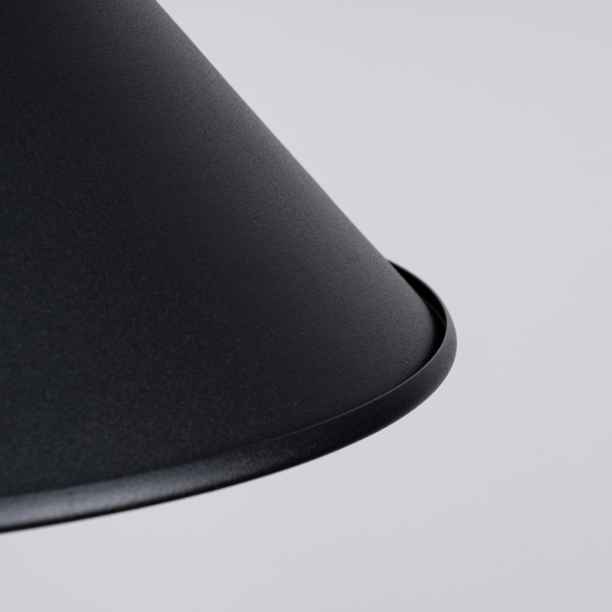 Πολύφωτο με συρματόσχοινο JAGA 1xE27/15W/230V διάμετρος 30 cm μαύρο