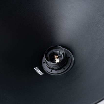 Πολύφωτο με συρματόσχοινο JAGA 1xE27/15W/230V διάμετρος 30 cm μαύρο