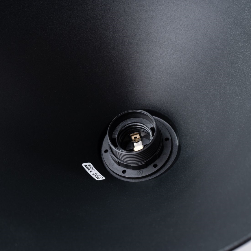 Πολύφωτο με συρματόσχοινο JAGA 1xE27/15W/230V διάμετρος 30 cm μαύρο