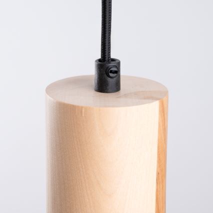 Πολύφωτο με συρματόσχοινο JAGA 1xE27/15W/230V διάμετρος 30 cm μαύρο