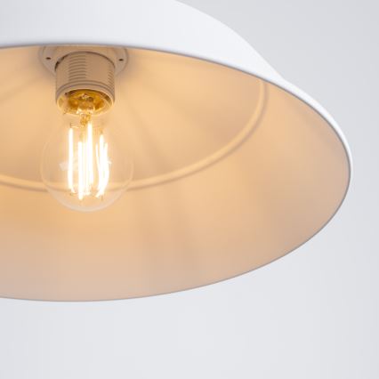 Πολύφωτο με συρματόσχοινο FANO 1xE27/15W/230V διάμετρος 34 cm λευκό